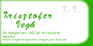 krisztofer vegh business card